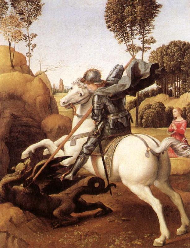 Aragon jose Rafael St. Goran and the Dragon Norge oil painting art